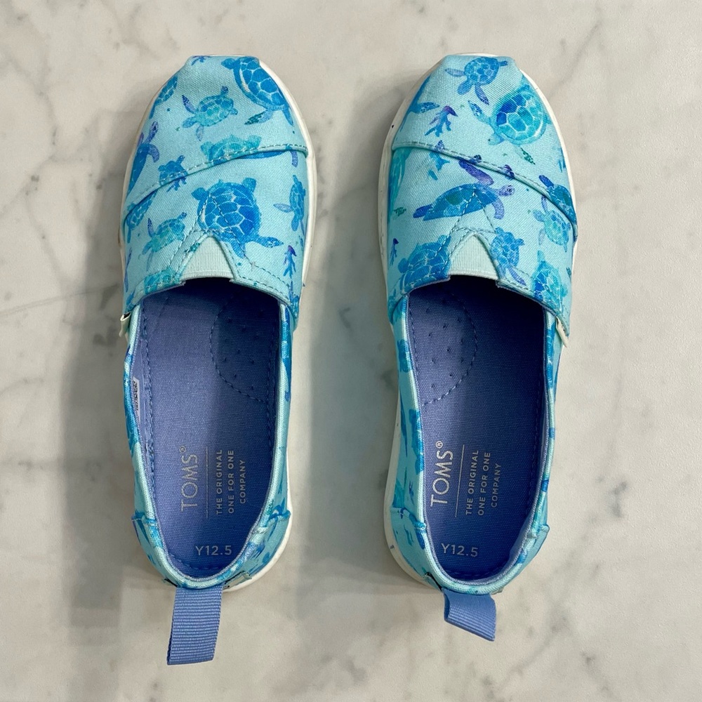TOMS Youth Alpargata Sea Turtles Size 12.5